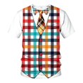 thumbnail image 3 of IWRICH Funny Tuxedo Graphic T-Shirt for Men Novelty Short Sleeve Crewneck Tops Summer Classic Tees Red XL, 3 of 3