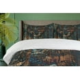 thumbnail image 4 of Ambesonne Savannah Duvet Cover Set, Wild African Animals Art, 2-Calking, Brown and Teal, 4 of 7