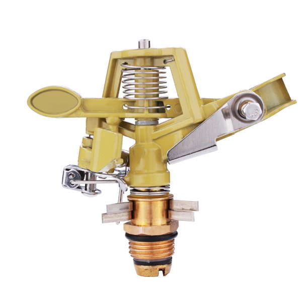 Cabezal de aspersor de impacto de aleación de Zinc de 1/2 ", 4 Uds., para regar grandes jardines, rociadores de extremo de manguera, herramientas de riego, ángulo ajustable LingWen 8390615594103