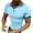 Light Blue, variant on WREESH Men's Henley Shirt with Lapel Button & Short Sleeve - Lightweight Stretch Casual T-Shirt for Summer, Beach, Sports, Daily Outfits