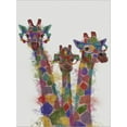 thumbnail image 2 of Art.com Rainbow Splash Giraffe Trio Stretched Canvas Print Wall Art by Fab Funky, 12" x 16", 2 of 4