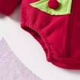 thumbnail image 6 of XDZJLR Baby Boy Girl Christmas Outfit Romper Xmas Soft Hooded Jumpsuit With Long Sleeves Footies Toddler Winter Warm Playwear Red 6-12 Months, 6 of 9