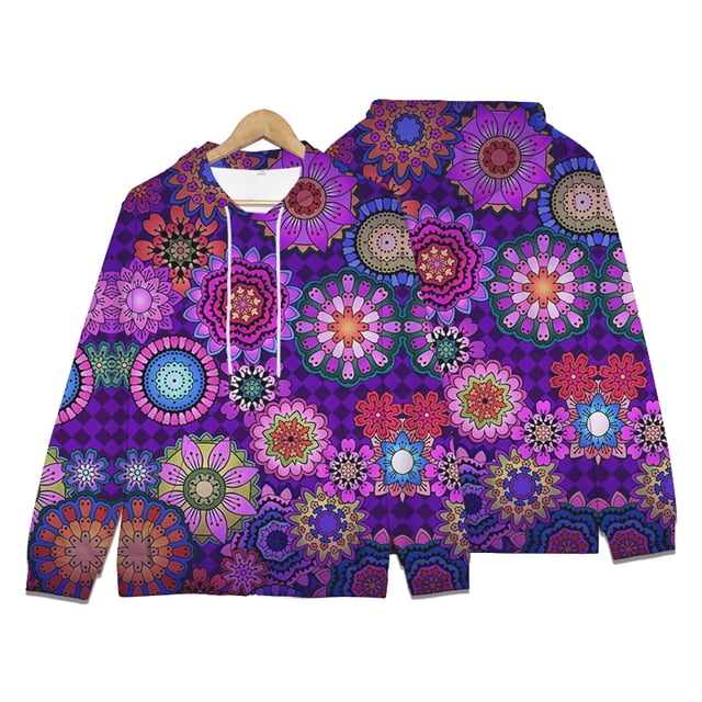 Chandails en Molleton Vintage d'Automne à Fleurs Totem 3D pour Hommes et Femmes, Mode Décontractée, Pulls Oversize