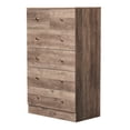 thumbnail image 6 of Hassch 6 Drawers Dresser for Bedroom, 43.9"H Tall Wood Chest of Drawers with Spacious Storage Space, Rustic Storage Dressers Organizer, for Living Room, Hallway, Home Office, Gray, 6 of 7