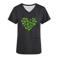 thumbnail image 5 of lcziwo 2025 Happy St. Patrick's Day Scrub Tops for Women Fashion Shamrock Graphic Tees Shirts Short Sleeve Nurse Uniform Tshirts with Pocket Black S Prime By Hour, 5 of 7