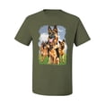 thumbnail image 2 of Wild Bobby, German Shepherd Dog Animal Pet Lover, Dog Lover, Men's Graphic Tees, Military Green, 2XL, 2 of 3