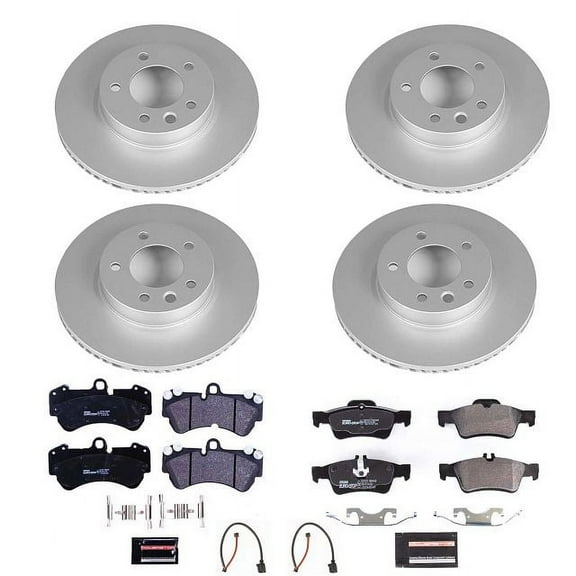 Power Stop Front Euro-Stop ECE-R90 Certified Brake Pad and Rotor Kit ESK4554