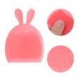 thumbnail image 3 of Unique Bargains 1 Pc Silicone Facial Cleansing Brush Rabbit Shape 3.35"x2.56"x0.63" Light Pink, 3 of 6