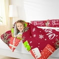 thumbnail image 4 of Manfei Merry Christmas Bedding Comforter Set for Kids, Cartoon Winter Snowflake Twin Comforter Sets, Santa Claus Gifts Reversible Bedding Set, Ultra Soft Home Decor, 2pcs, 4 of 8