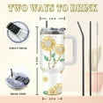 thumbnail image 3 of Sunflower Daughter Tumbler 40oz - Mothers Day Birthday Gift for Girl - Stainless Steel Cup with Handle & Straw - Gift from Mom, 3 of 6