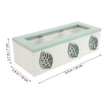 Wooden Tea Bag Organizer Box With Clear Lid 3 Compartments Tea Holder ...