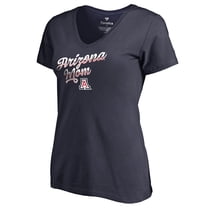 Women's Navy Arizona Wildcats Team Mom V-Neck T-Shirt