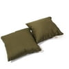 Square Twill Throw Pillows - Set of 2,, Olive