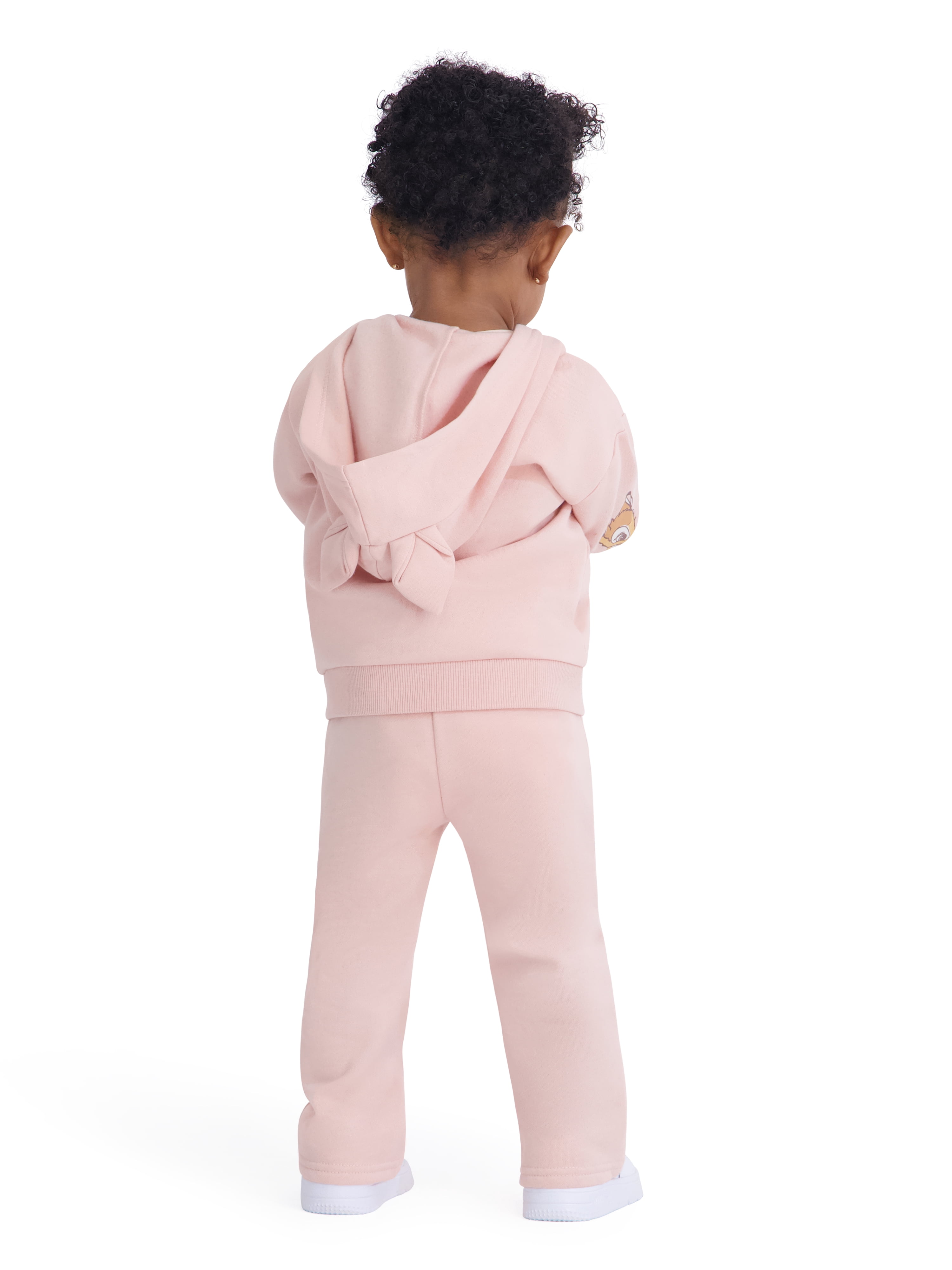 Bambi Baby Girl 3 Piece Fleece Jogger Set, Sizes 0-24 Months