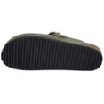 thumbnail image 3 of Unisex Suede Leather Clogs Mules Mens Womens Cork Footbed House Slipers with Arch Support and Adjustable Buckle Army Green, 3 of 3