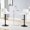 Two White, Black, variant on SUDICA Black PU Leather Counter Height Bar Stools Set of 2 for Kitchen Island
