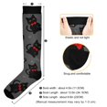 thumbnail image 3 of FORMRS Womens Knee High Socks Casual Long Thick Travel Daily Wear, 1 Pair, Gray Cute Cat Pattern, 3 of 6