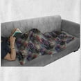 thumbnail image 6 of London Soft Flannel Fleece Blanket, Grungy Newspaper Page Style Collage Lipstick Kiss Marks Coffee Flag Telephone Booth, Cozy Plush for Indoor and Outdoor Use, 70" x 90", Multicolor, by Ambesonne, 6 of 6
