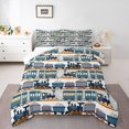 thumbnail image 2 of Erosebridal Cartoon Train Comforter Sets Queen Size, Traffic Transportation Comforters & Duvets, Railway Decor, Reversible, 2 of 7