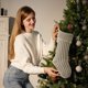 thumbnail image 1 of Knitted Christmas Stockings 18 Inches Large Knitting Wool Christmas Decorations Candy Bag Holiday And Family Stocking For Fireplace Christmas Party Decoration, 1 of 6