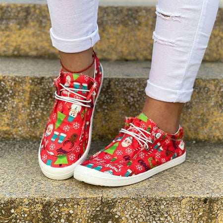 

MIARHB Floral Print Women s Sports Shoes Flat Breathable Shoes Women s Shoes