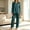 Green, variant on 2 Piece Pajamas for Women Set Long Sleeve Satin Lapel Collar Button Down Pajama Set Loose Wide Leg Pants Comfy Soft Pajamas for All Seasons Loungewear Sleep Wear XL Size
