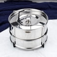thumbnail image 3 of Xingzhi Two Tier Stackable Steamer Insert Pans Stainless Steel Electric Pressure Cooker Cooking Insert, 3 of 6