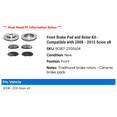 thumbnail image 2 of Front Brake Pad and Rotor Kit - Compatible with 2008 - 2015 Scion xB 2009 2010 2011 2012 2013 2014, 2 of 2