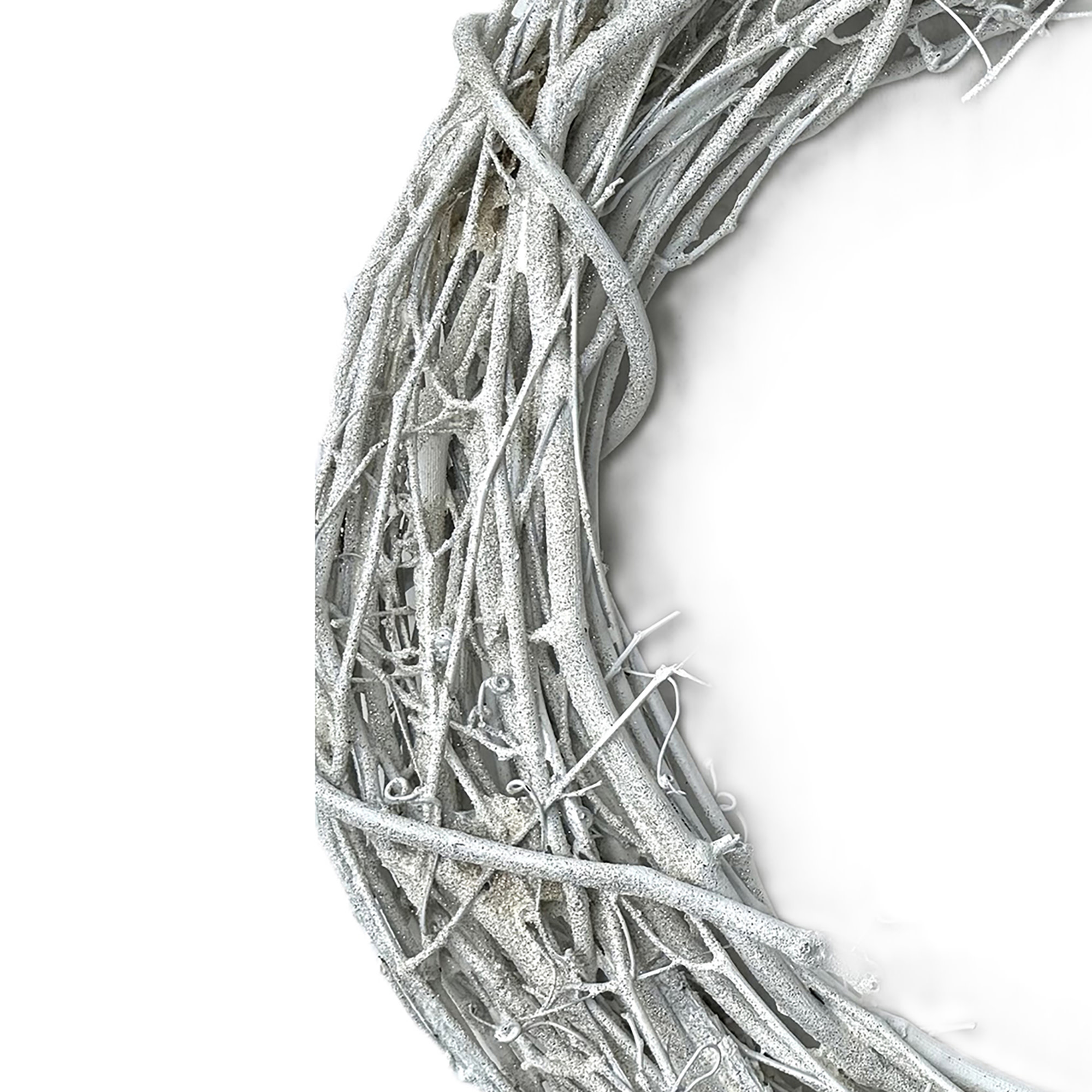 Kraft Lane: 18" Painted Grapevine Wreath - Glitter White - DIY Craft Projects, Handcrafted, In-Outdoor Decoration, Behr Paint, Seasonal-Holiday-Home