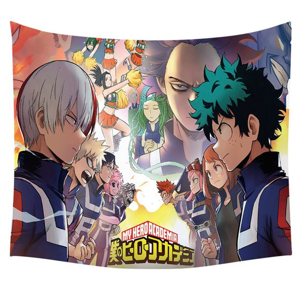 Shiyao Popular Anime My Hero Academia Painting Tapestry 3d Printing Tapestrying Rectangular Home Decor Wall Hanging Decorations Style 2 S Walmart Com