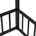 thumbnail image 6 of Bellemave Full Size Floor Bed Frame with 4-Poster and Fence Guardrails Metal Floor Canopy Bed Montessori Bed (Full, Black without Wardrobe), 6 of 9