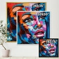 thumbnail image 4 of Designart 'Abstract Colorful Fantasy Portrait Of A Young Woman III' Modern Framed Canvas Wall Art Print, 4 of 5