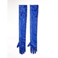 thumbnail image 5 of Yartina Womens Long Opera Party Glove Sequins 28-inch Wedding Party Accessories Sun Protection Gloves Blue One Size, 5 of 7