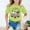 Light Green, variant on Little Girls T-Shirts Tops Kid Cute Fashion Printed Round Neck Short Sleeve Tee Summer Casual Loose T Shirt Comfortable Tops Blue 8-10T