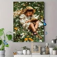 thumbnail image 4 of Girl Reading Meadow Cottagecore Canvas Print, Book Lover Nature Inspired Cozy Home Wall Decor Art, 4 of 8
