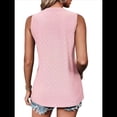 thumbnail image 2 of Camisas Casuales de Verano para Mujer, con Cuello Redondo y Mangas , Color Rosa M, 2 of 7
