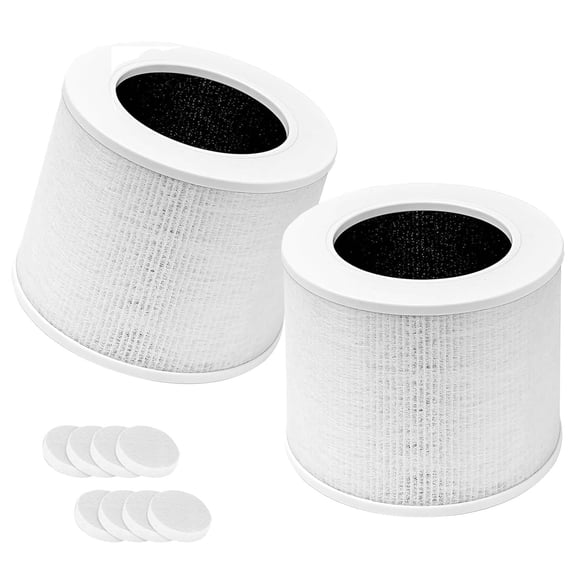 2 Pack Core Mini Replacement Filter Compatible with LEVOIT Core Mini Air Purifier, Core Mini-P, 3-in-1 High-Efficiency Activated Carbon Filter, Replaces Part #Core Mini-RF, with 8 Fragrance Sponges