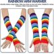 thumbnail image 2 of Calentadores de piernas, guantes para mujer, calentadores de brazos con tiras de arcoíris, medias para piernas, calcetines altos hasta el muslo de colores, conjunto de guantes sin dedos y mangas, 2 of 5