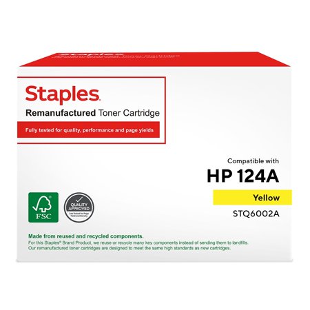 UPC: 0718103111027 | Staples Remanufactured Toner Cartridge Replacement for HP 124A (Yellow) 791420