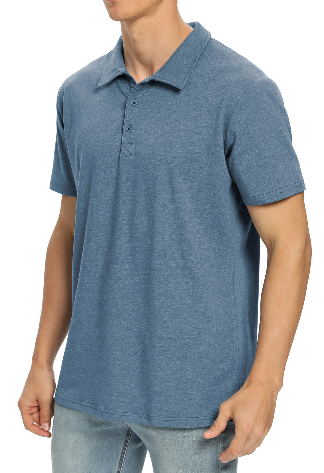 Iceglad Men's Soft Cotton Polo Shirt With Short Sleeves photo 8