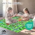 thumbnail image 4 of ODIKA 6'x9' Machine Washable Non-Slip Area Rug, Playful Cityscape Road Design High Traffic Rug, Green, 5563, 4 of 7