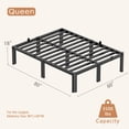 thumbnail image 6 of Fowroa Queen Bed Frame with 18 inch Storage,Heavy Duty Metal Platform Bed Frame, Noise Free,No Box Spring Needed, Easy Assembly, 6 of 9