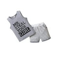 thumbnail image 3 of Jumpingount Yinyinxull - Conjuntos de 2 piezas sin mangas para bebés y niños pequeños, camisetas sin mangas de verano, pantalones cortos, conjuntos de ropa Gris 70cm, 3 of 6