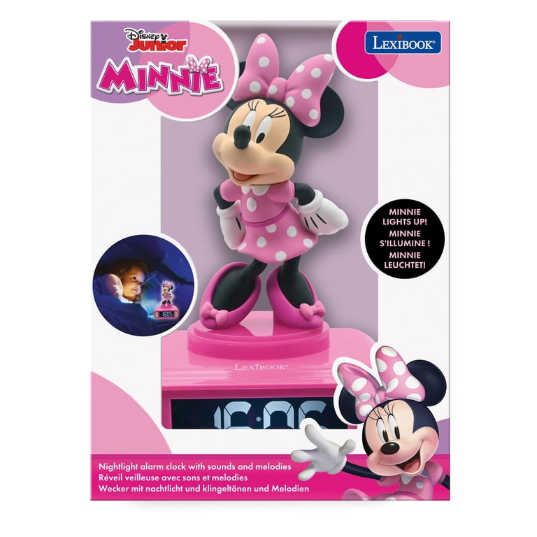 Lexibook, Disney Minnie, Minnie Nightlight Alarm Clock, Pink