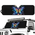 thumbnail image 2 of Uorisanigo Windshield Sunshade Sun Shade Compatible with 2020-2025 Jeep Gladiator(JT), Foldable Colorful Butterfly Heat Shield Sun Visor Mat Accessories for Car Interior, 2 of 7