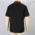thumbnail image 7 of Ohufall Men's Tee Turndown Collar Zipper Pocket Color Block Tees Breathable Comfort Fashion Casual T Shirts, 7 of 7