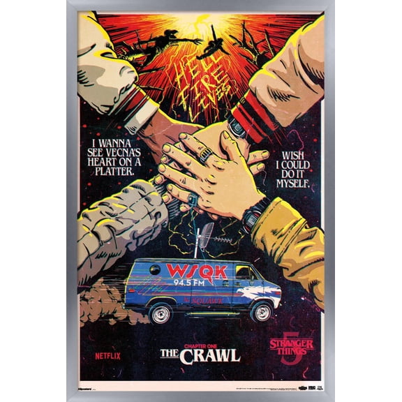 Netflix Stranger Things: Season 5 (2025) - The Crawl Key Art Wall Poster, 22.375" x 34" Framed