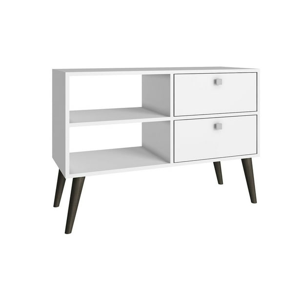 Dalarna TV Stand with 2 shelves in White
