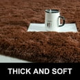 thumbnail image 4 of Lochas Soft Fluffy Rug Modern Shag Carpet Fuzzy Shaggy Rugs for Bedroom Indoor Modern Area Rugs, 2'X3', Coffee, 4 of 6