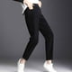 thumbnail image 5 of Pantalones retro de mujer Bolsillos Pantalones holgados Pantalones casuales Pierna recta sólida Negro Yuyangstore  pantalones casuales altos, 5 of 8